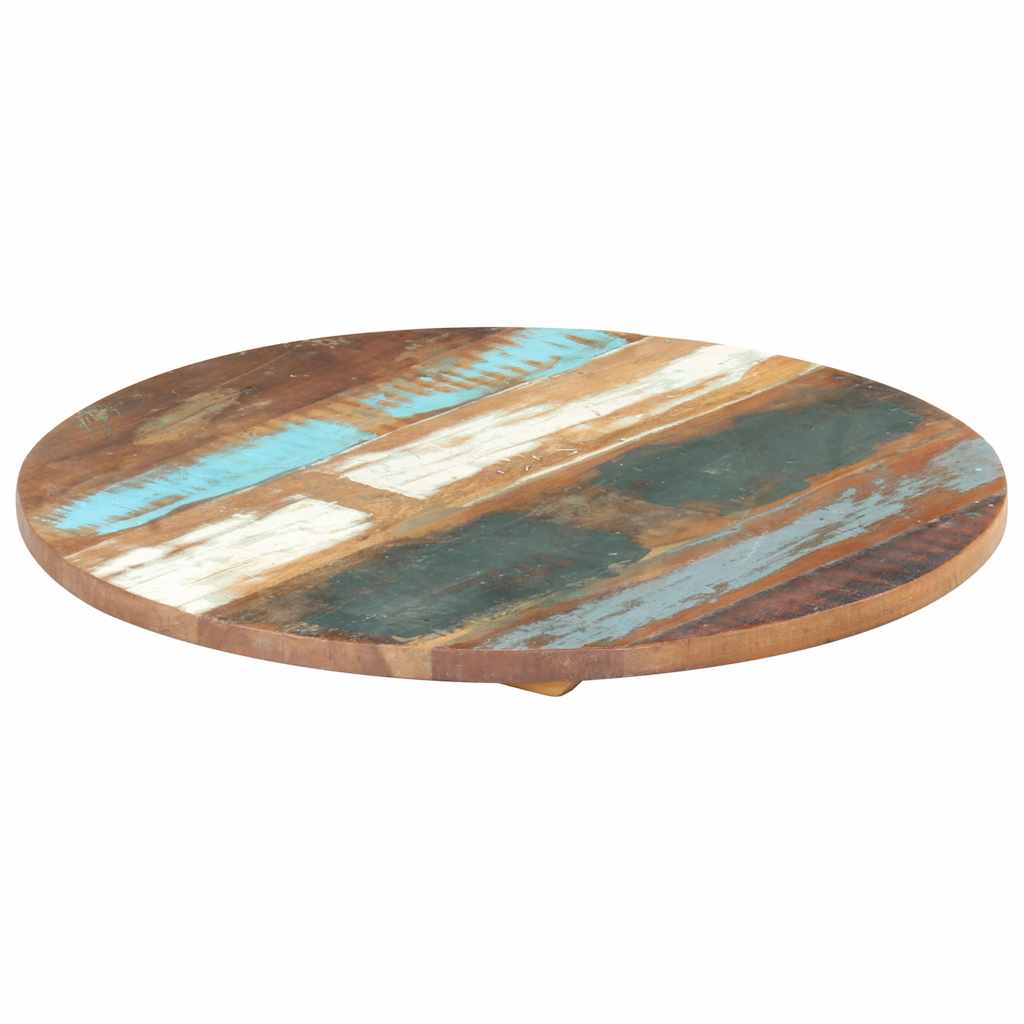 Dessus de table rond 50 cm 25-27 mm Bois de récupération solide - XIOS