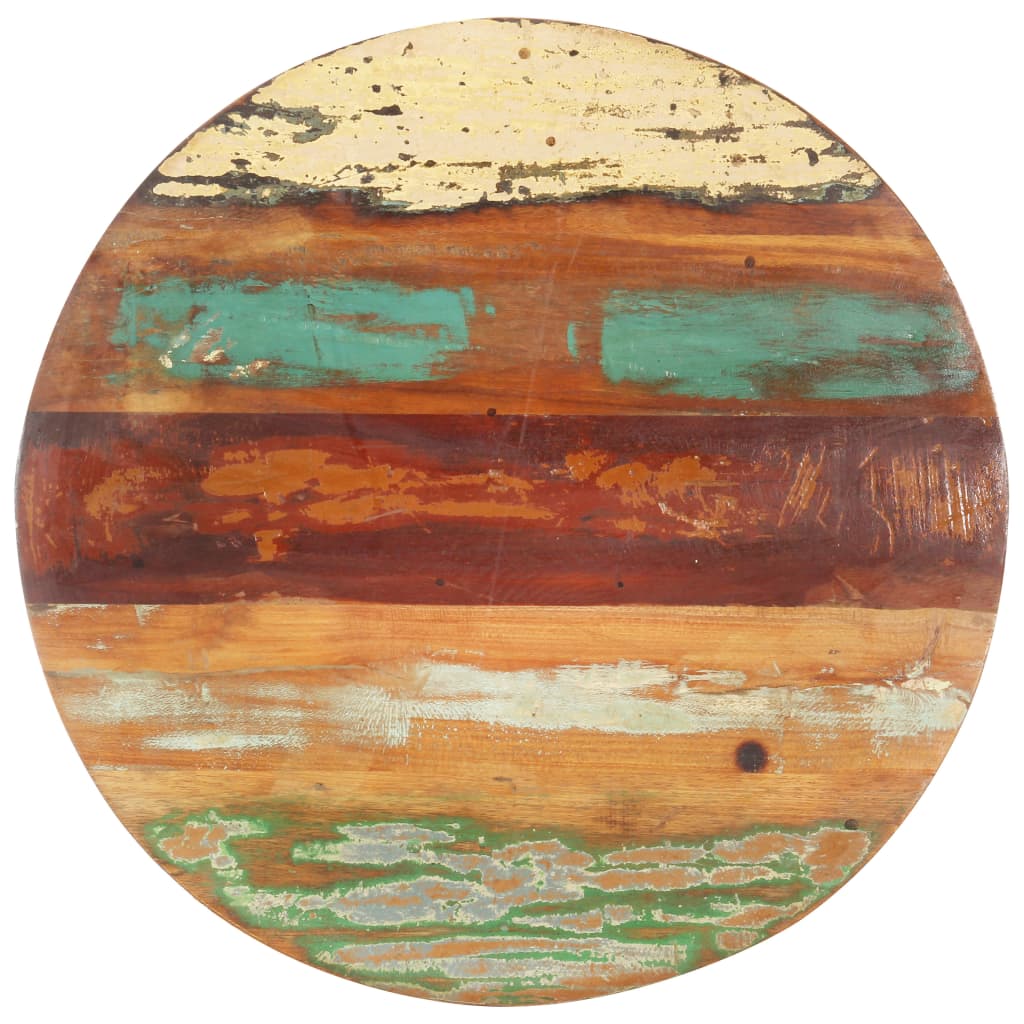 Dessus de table rond 50 cm 25-27 mm Bois de récupération solide - XIOS
