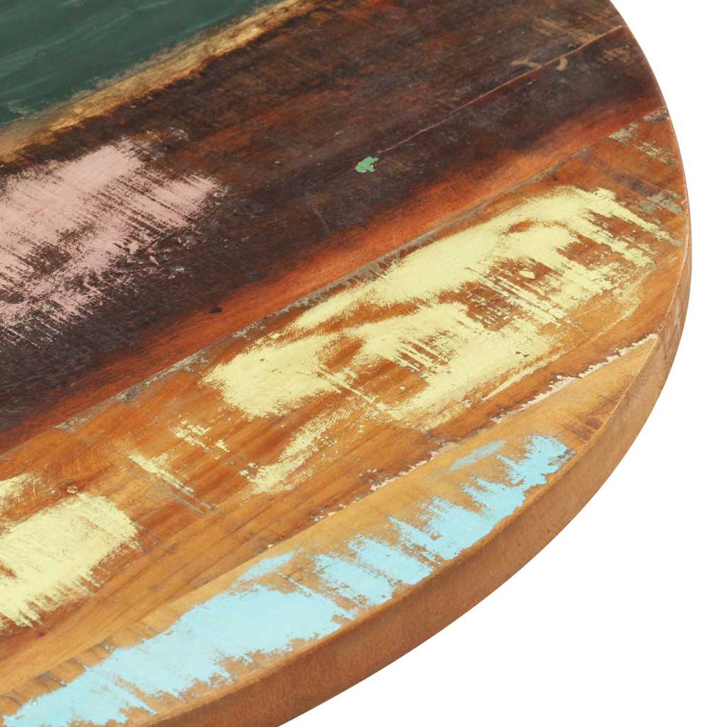 Dessus de table rond 50 cm 25-27 mm Bois de récupération solide - XIOS