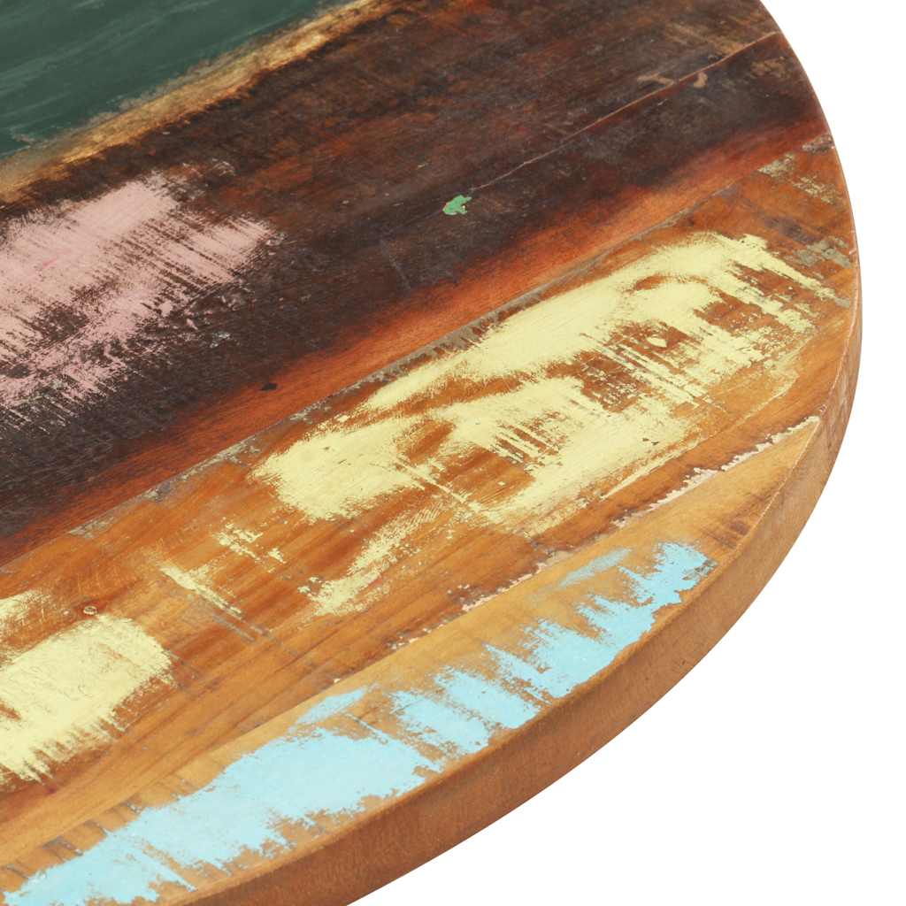 Dessus de table rond 50 cm 25-27 mm Bois de récupération solide - XIOS