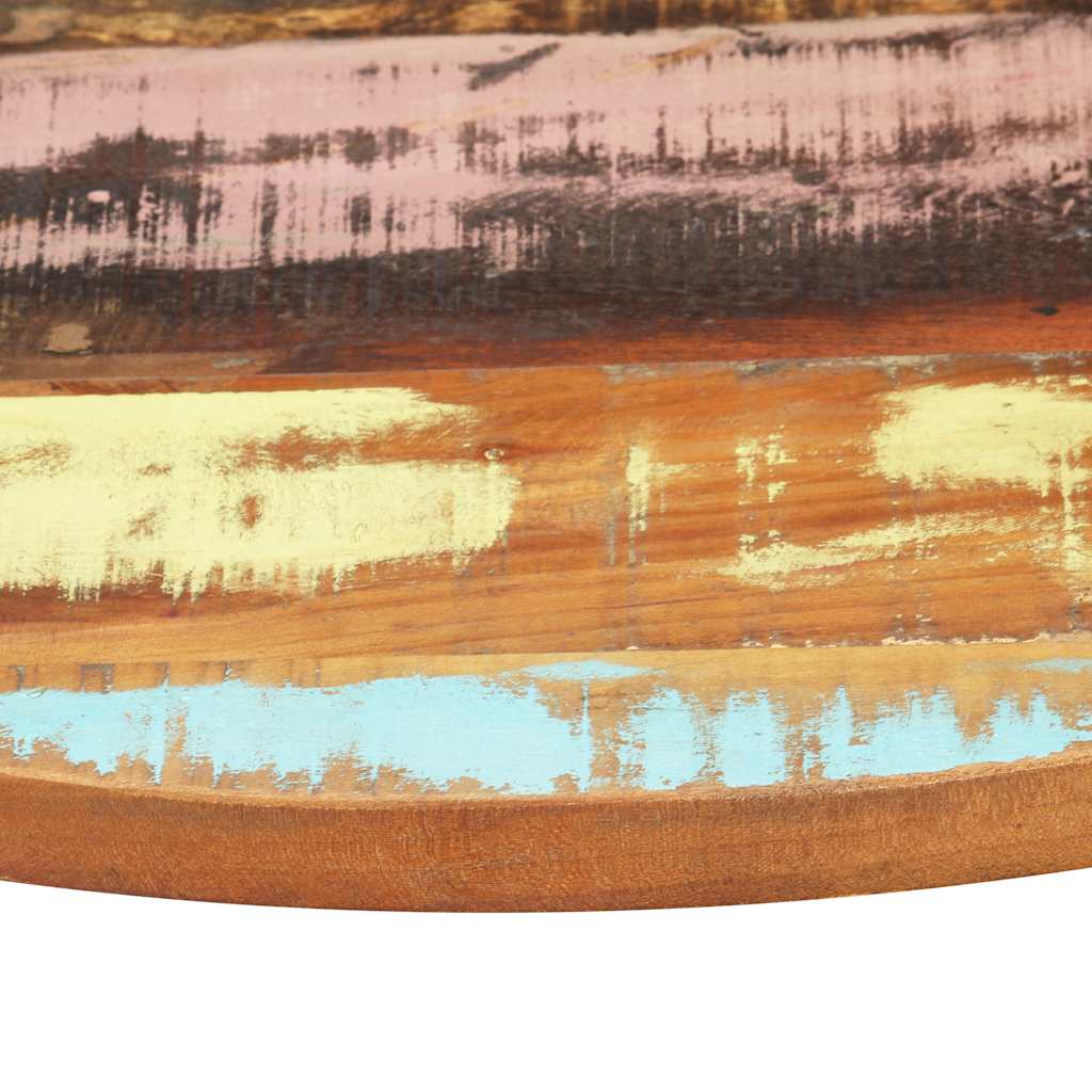 Dessus de table rond 50 cm 25-27 mm Bois de récupération solide - XIOS