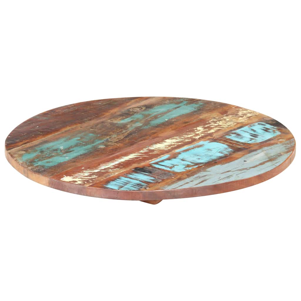 Dessus de table rond 50 cm 25-27 mm Bois de récupération solide - XIOS