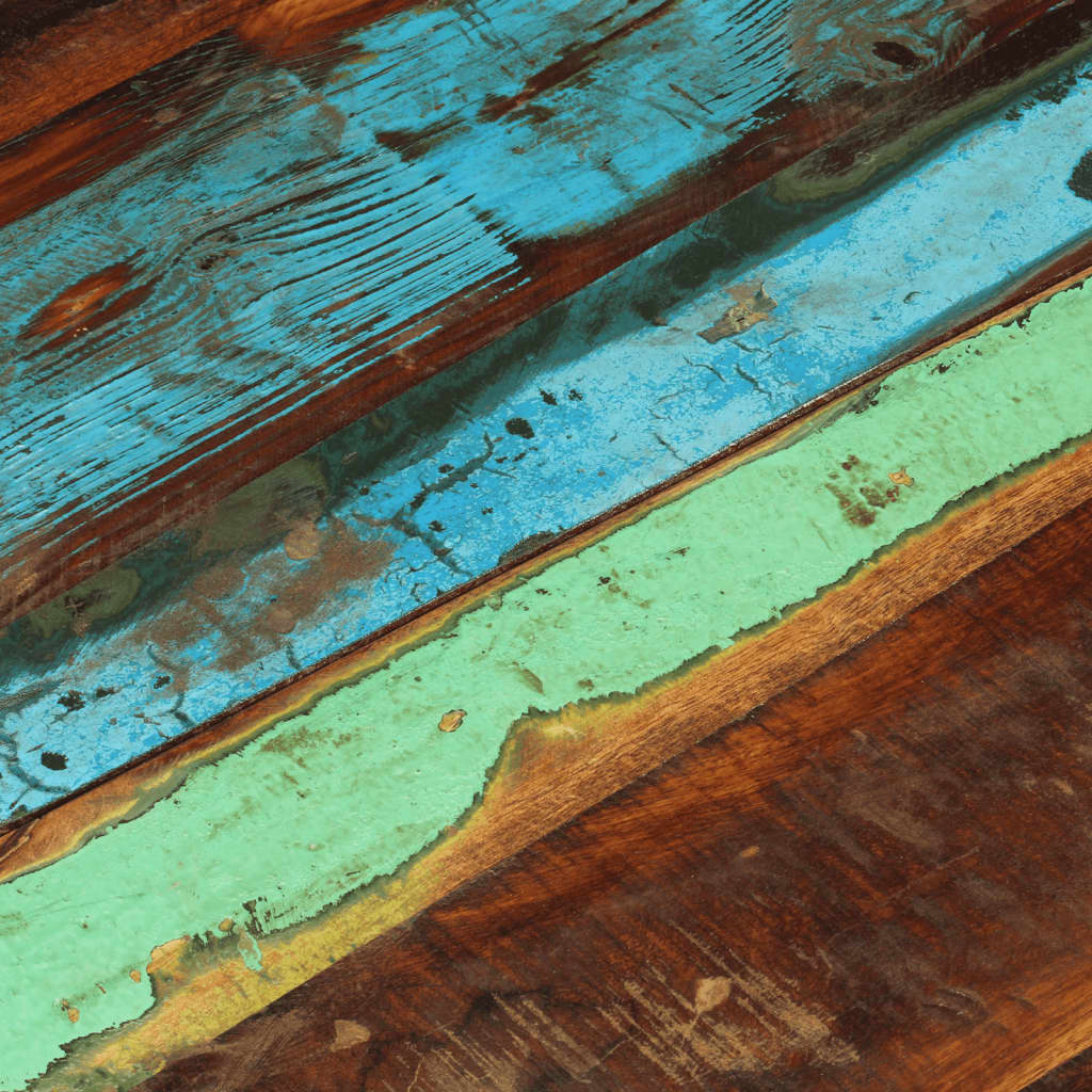 Dessus de table rond 60 cm 25-27 mm Bois de récupération solide - XIOS