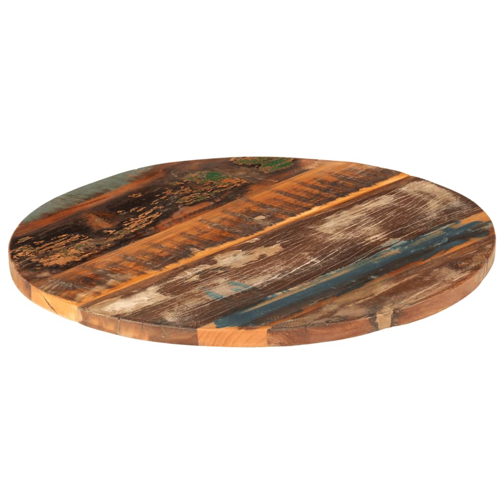 Dessus de table rond 60 cm 25-27 mm Bois de récupération solide - XIOS