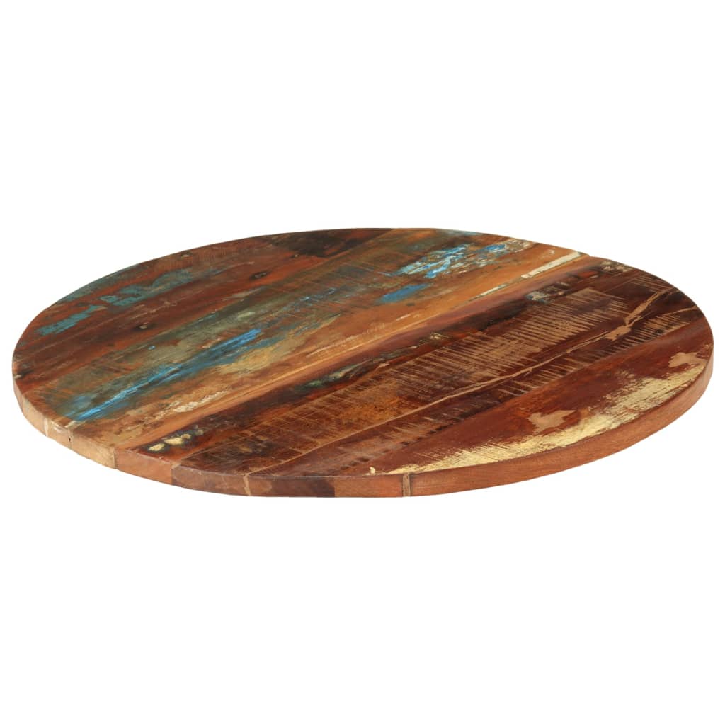 Dessus de table rond 70 cm 25-27 mm Bois de récupération solide - XIOS