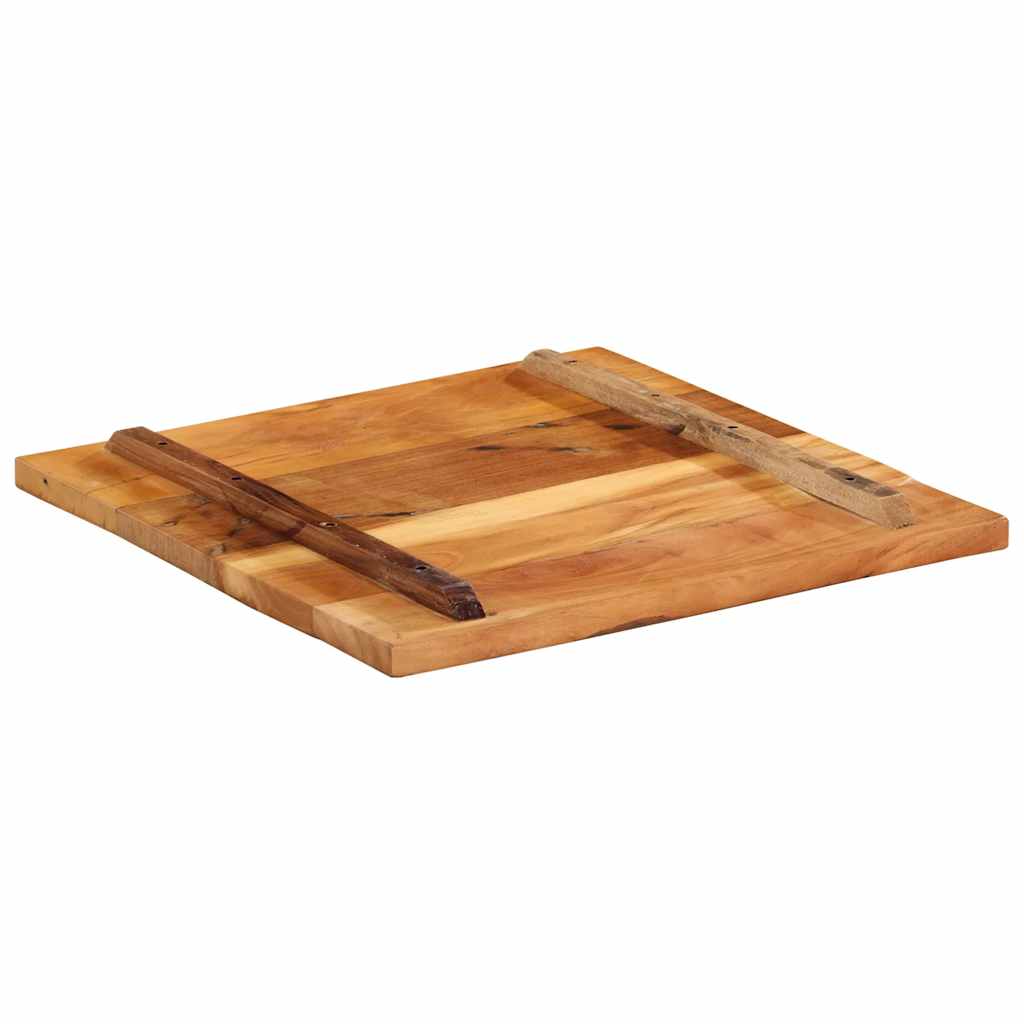 Dessus de table carré 60x60 cm 25-27 mm Bois de récupération - XIOS