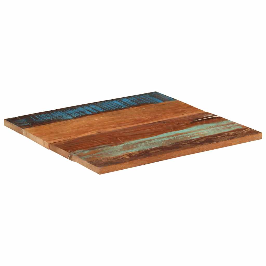 Dessus de table carré 70x70 cm 25-27 mm Bois de récupération - XIOS