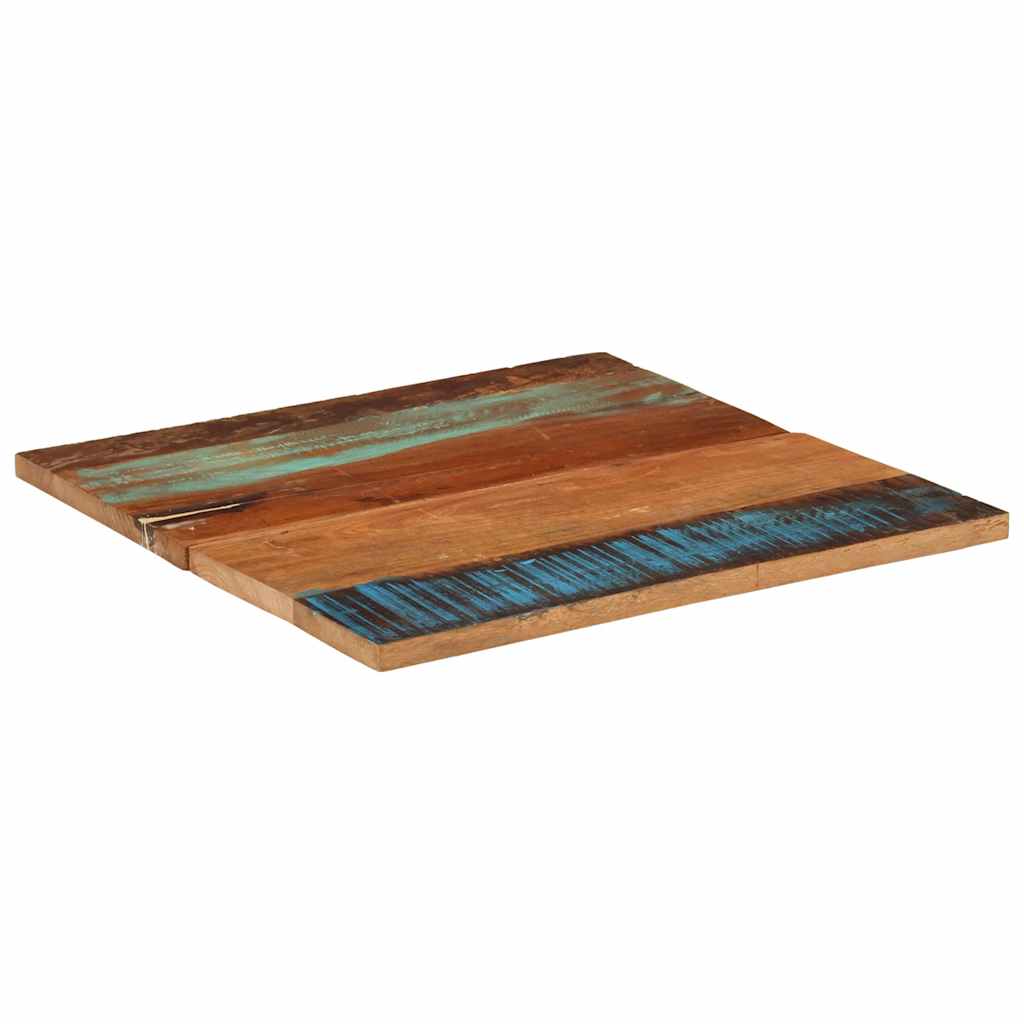 Dessus de table carré 70x70 cm 25-27 mm Bois de récupération - XIOS