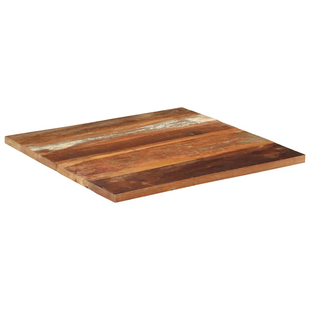 Dessus de table carré 70x70 cm 25-27 mm Bois de récupération - XIOS
