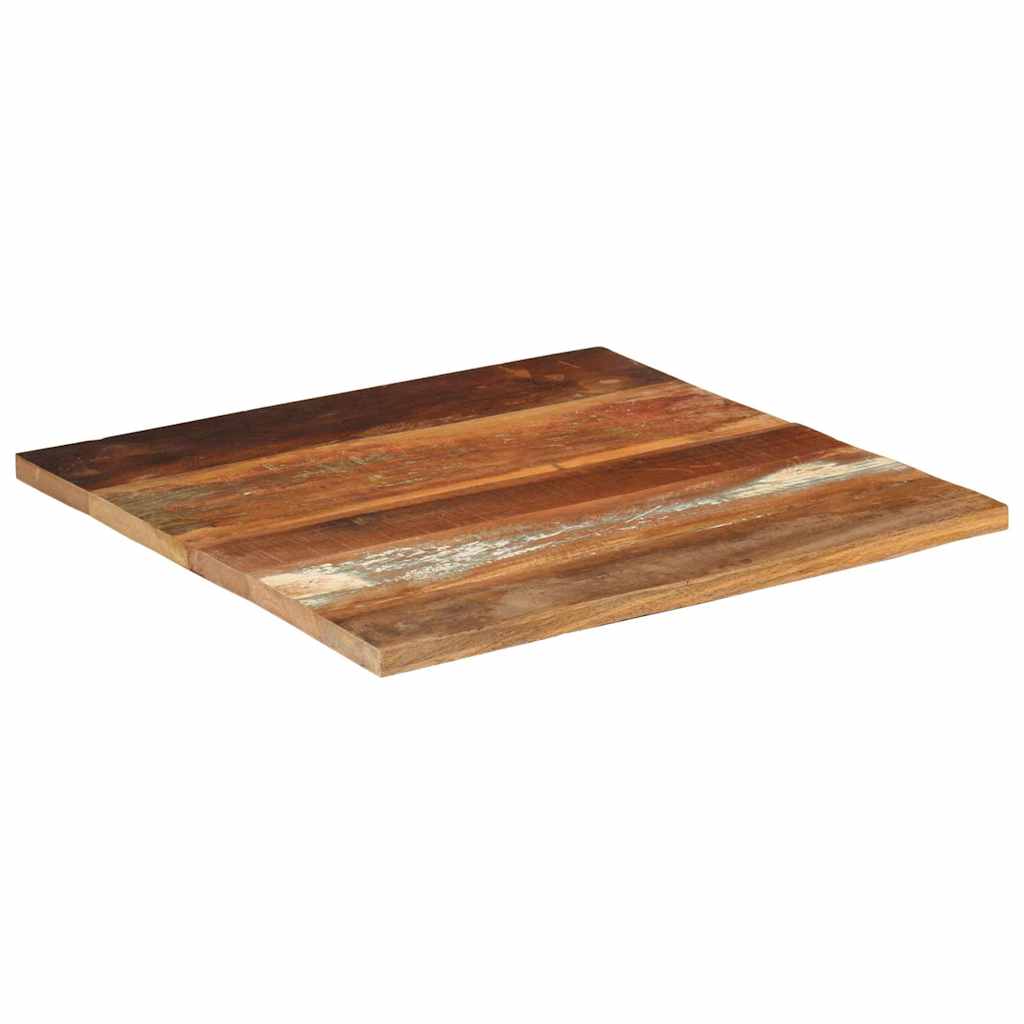 Dessus de table carré 70x70 cm 25-27 mm Bois de récupération - XIOS