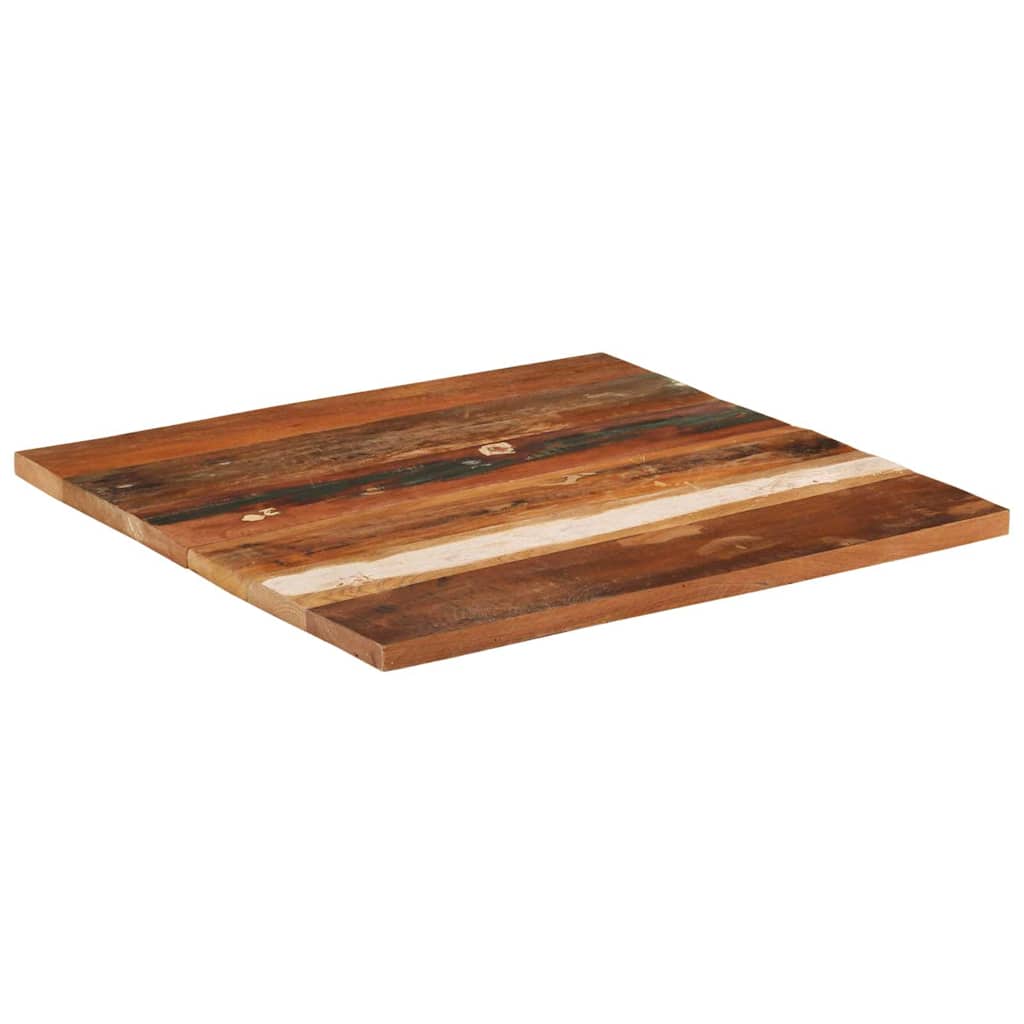 Dessus de table carré 70x70 cm 25-27 mm Bois de récupération - XIOS
