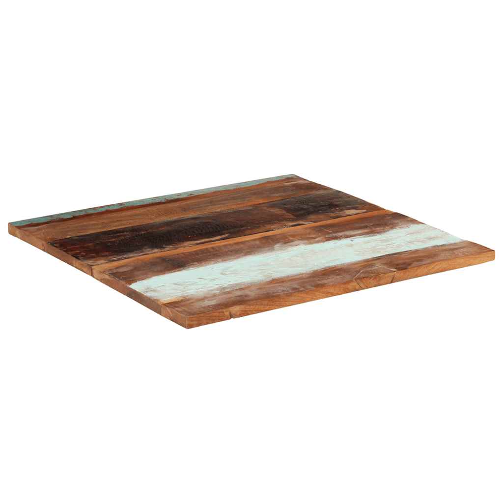 Dessus de table carré 80x80 cm 25-27 mm Bois de récupération - XIOS