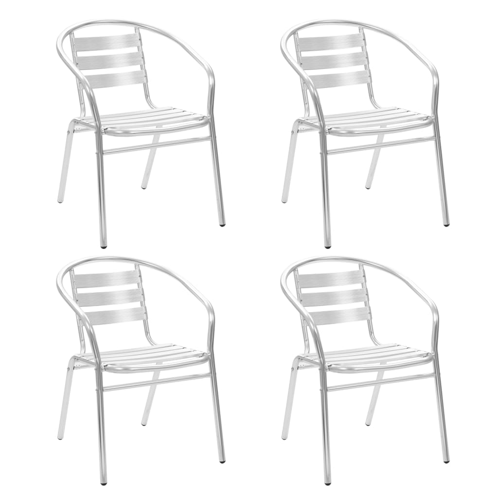 Ensemble à manger d'extérieur 5 pcs Aluminium Argenté - XIOS