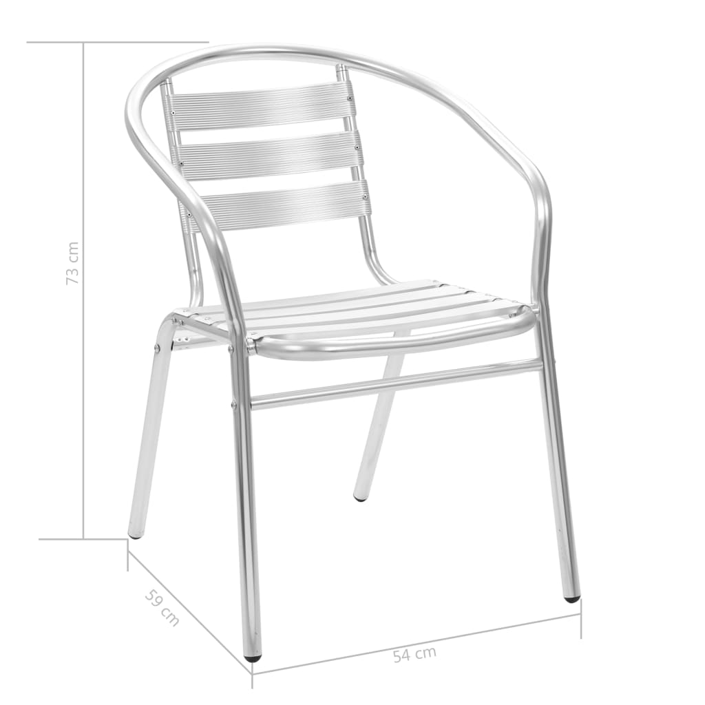 Ensemble à manger d'extérieur 5 pcs Aluminium Argenté - XIOS