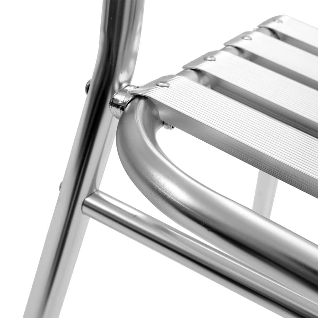 Ensemble à manger d'extérieur 5 pcs Aluminium Argenté - XIOS