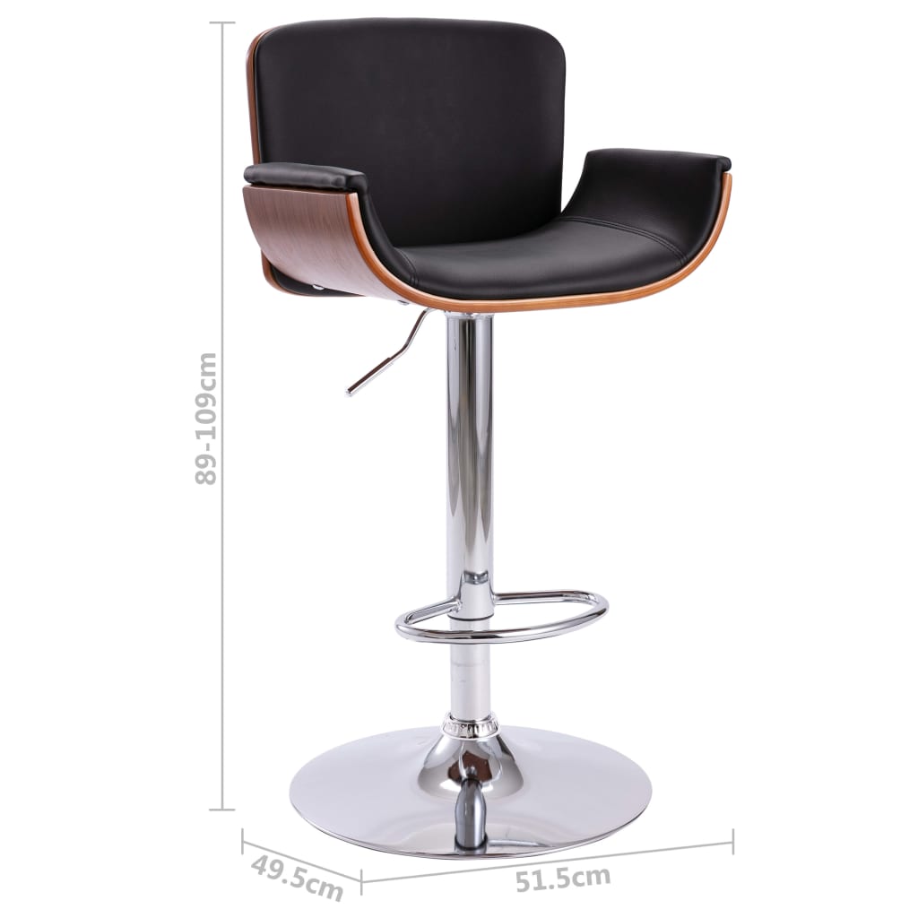 Tabouret de bar Noir Similicuir - XIOS