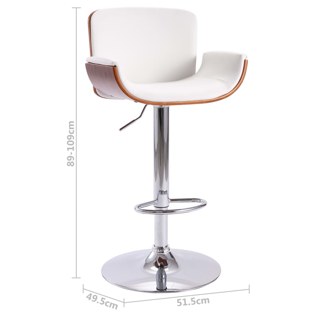 Tabouret de bar Blanc Similicuir - XIOS