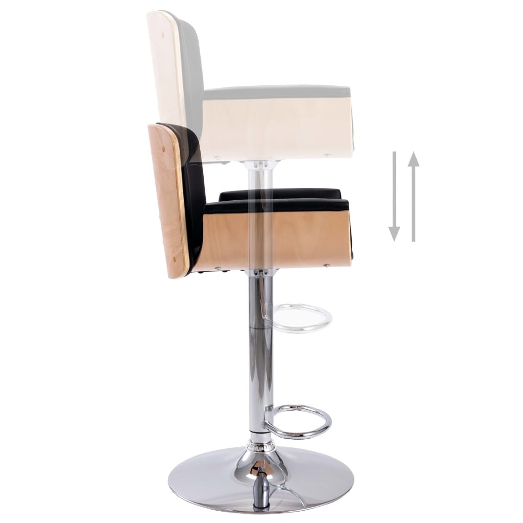 Tabouret de bar Noir Similicuir - XIOS