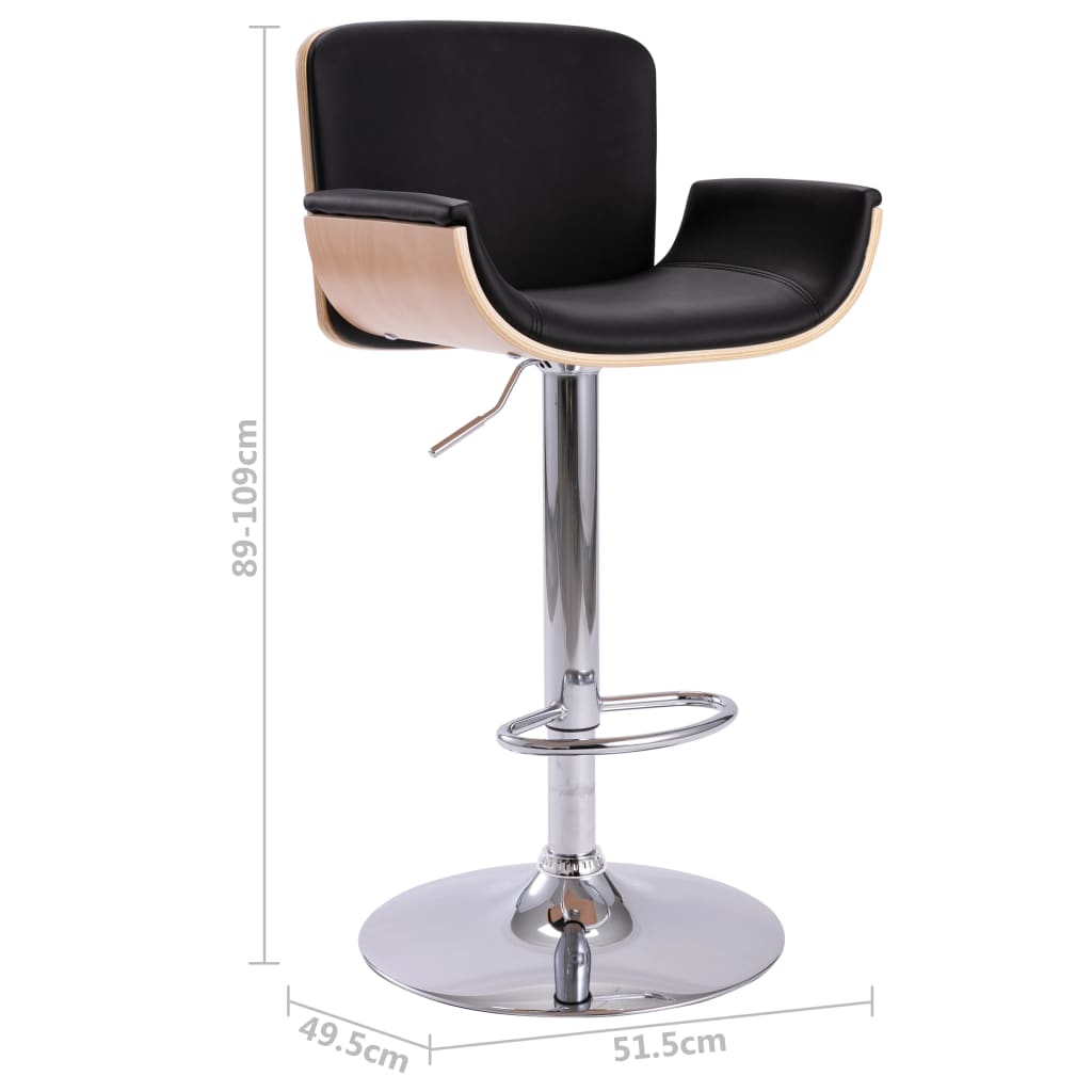 Tabouret de bar Noir Similicuir - XIOS