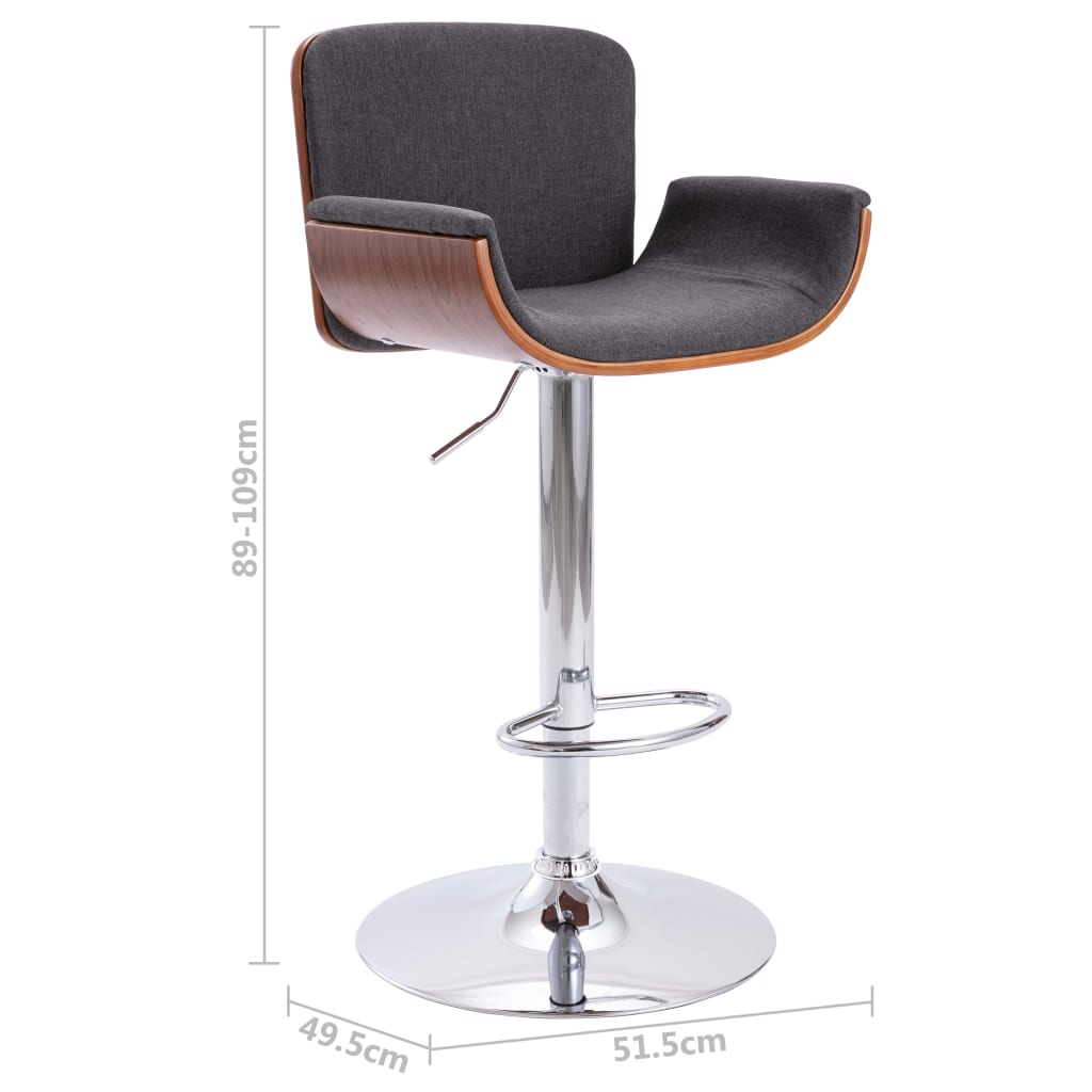Tabouret de bar Gris Tissu - XIOS