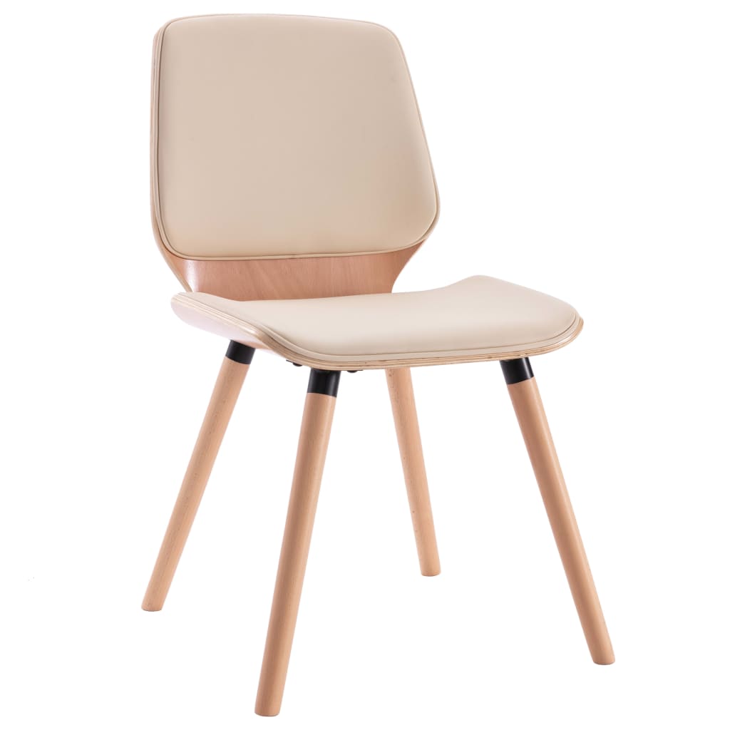 Chaises à manger lot de 2 crème similicuir - XIOS