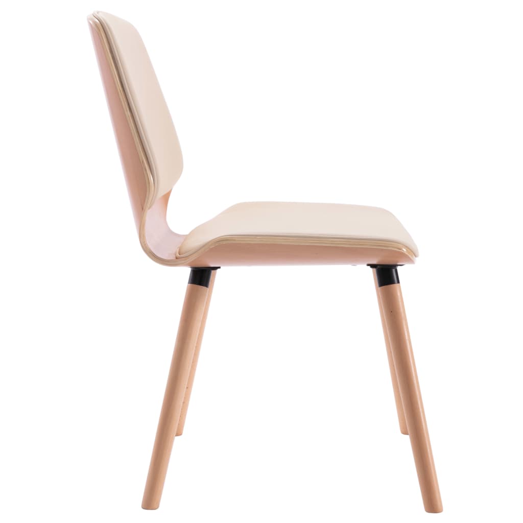 Chaises à manger lot de 2 crème similicuir - XIOS