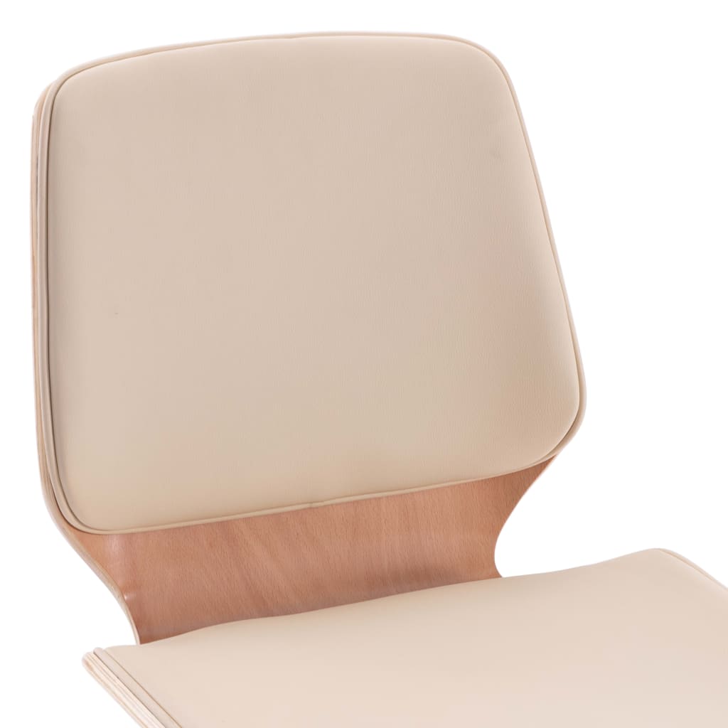 Chaises à manger lot de 2 crème similicuir - XIOS