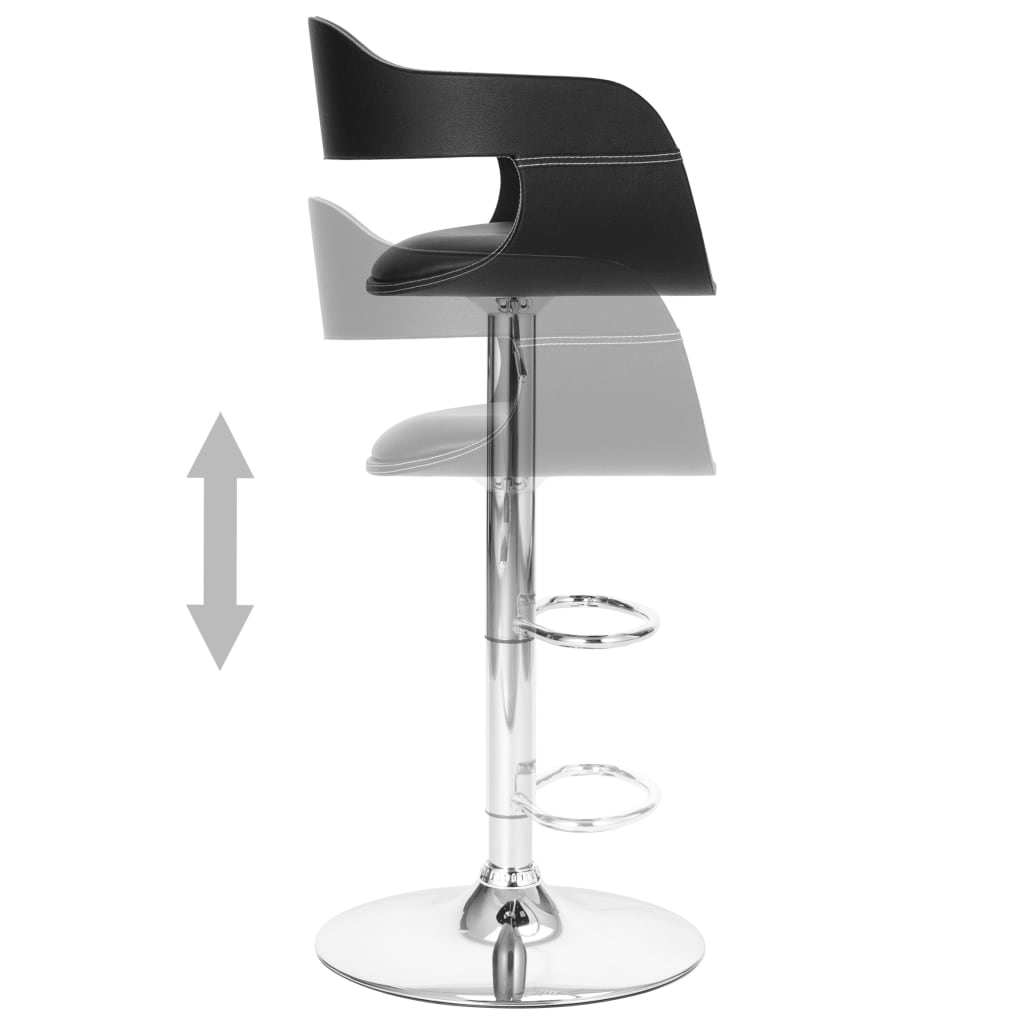 Tabouret de bar Noir Similicuir - XIOS