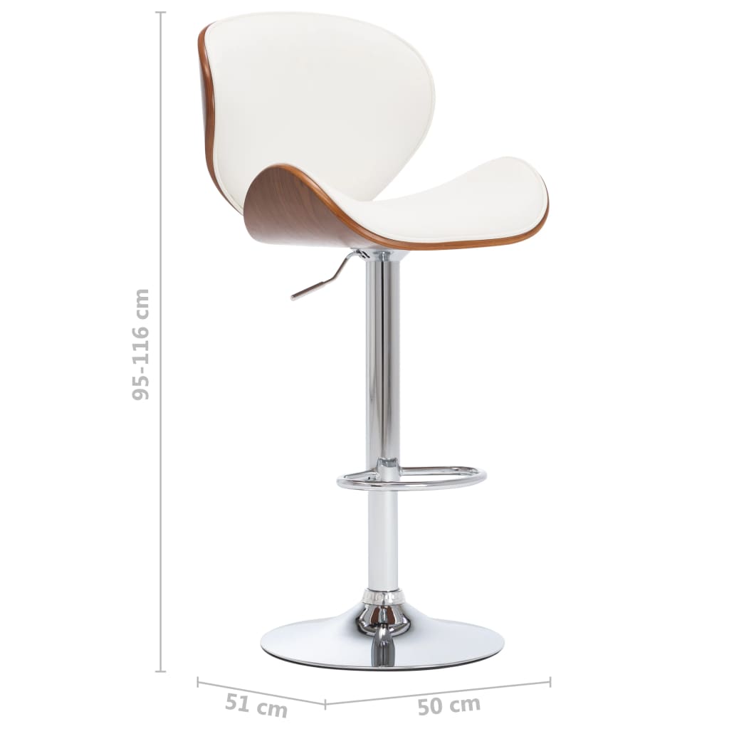 Tabouret de bar Blanc Similicuir - XIOS