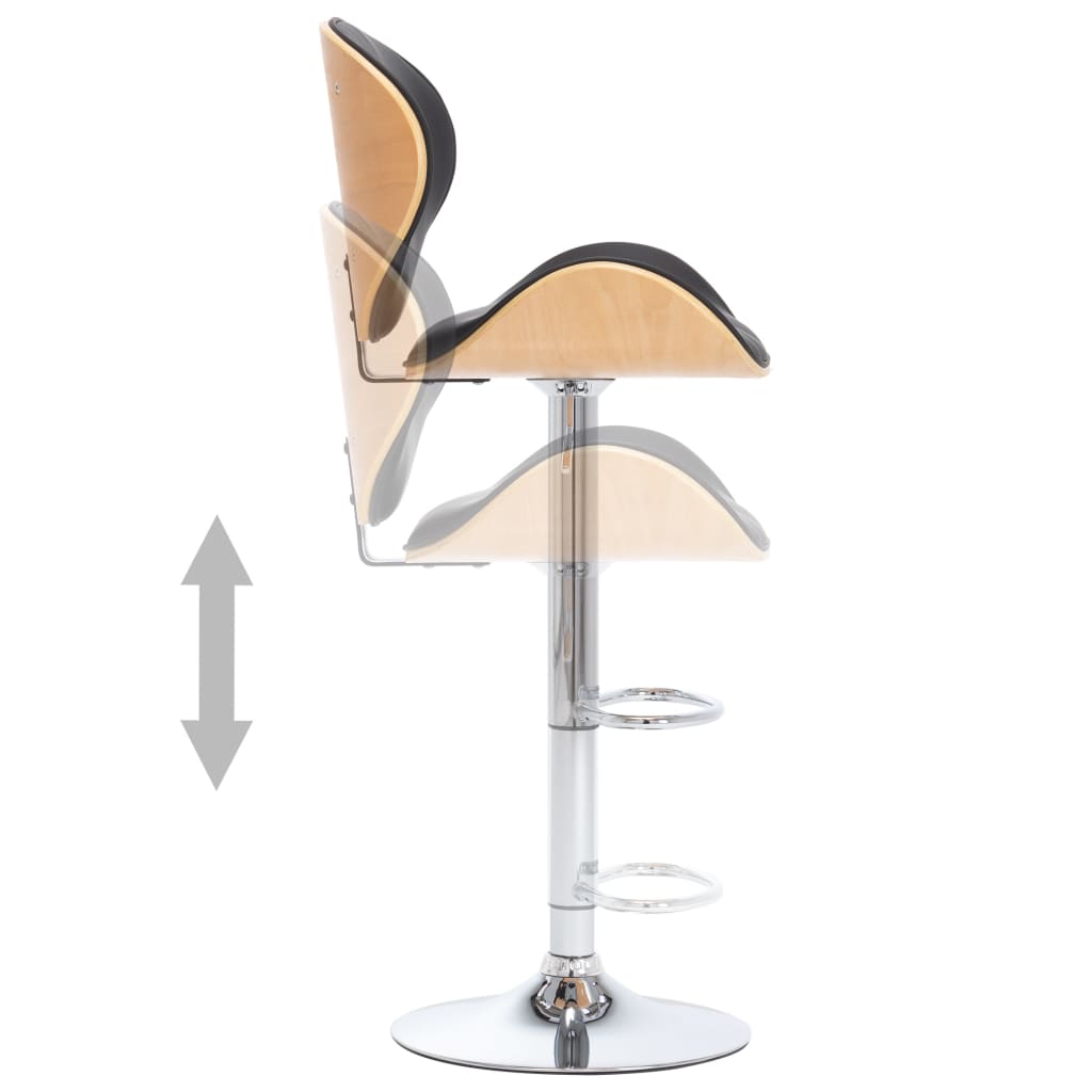 Tabouret de bar Noir Similicuir - XIOS