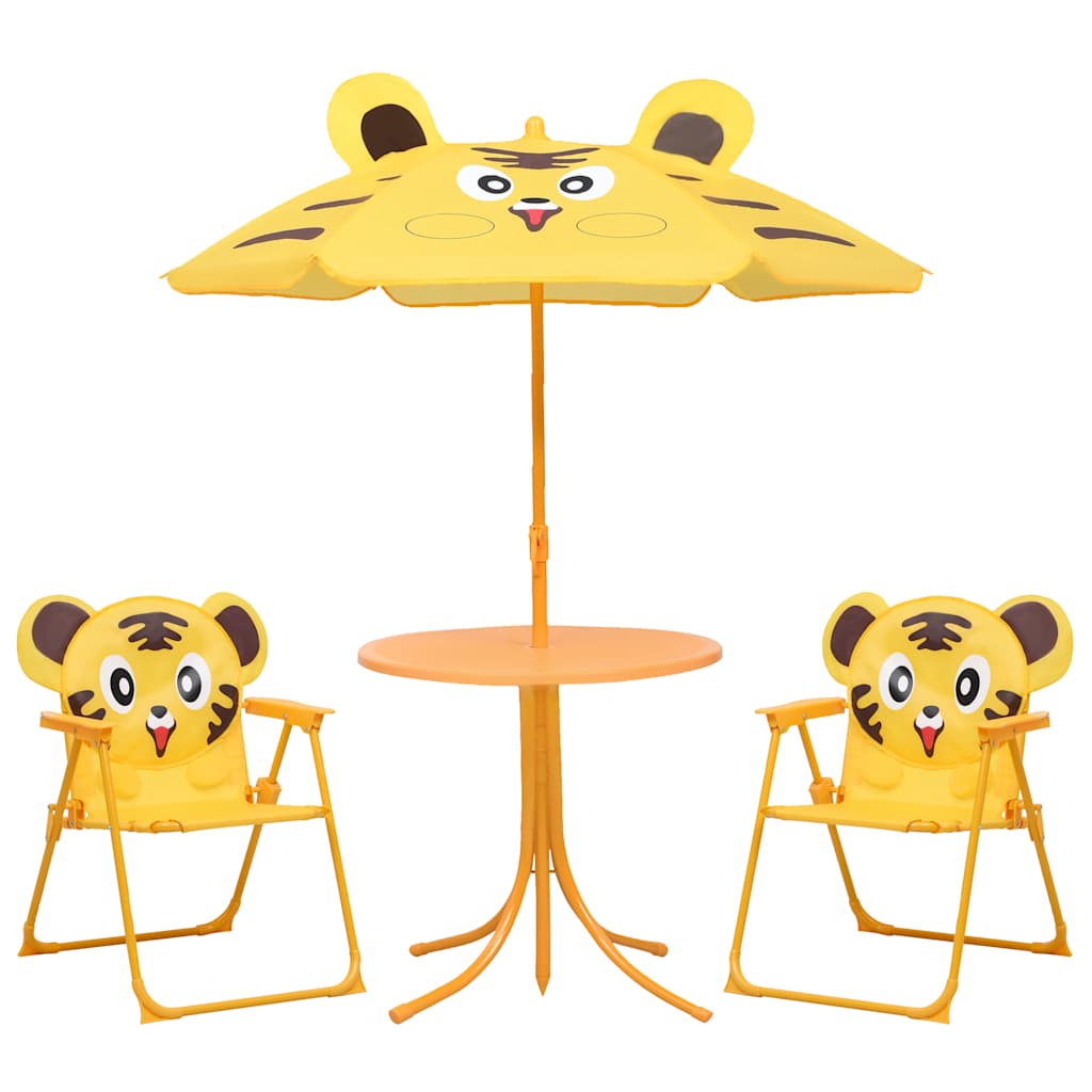 Ensemble de bistro avec parasol pour enfants 3 pcs Jaune - XIOS
