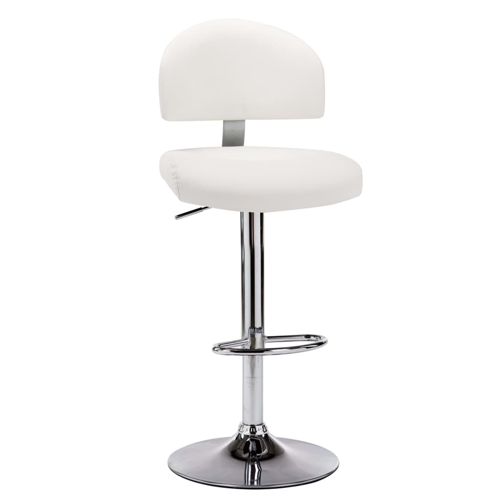 Tabourets de bar lot de 2 blanc similicuir - XIOS