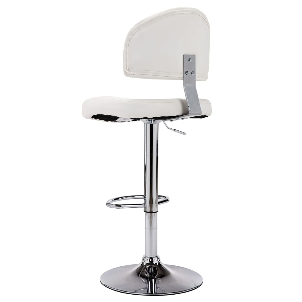 Tabourets de bar lot de 2 blanc similicuir - XIOS