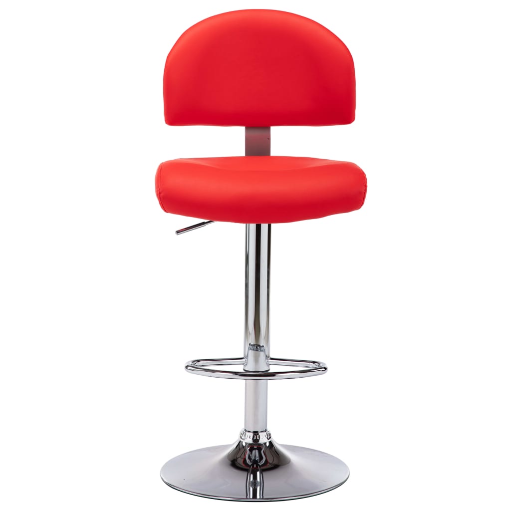 Tabourets de bar lot de 2 rouge similicuir - XIOS
