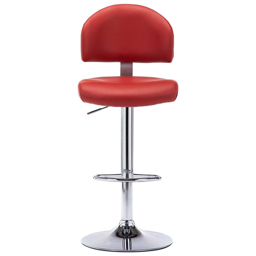 Tabourets de bar lot de 2 rouge bordeaux similicuir - XIOS