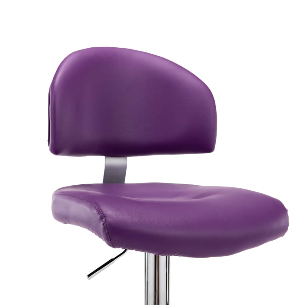 Tabourets de bar lot de 2 violet similicuir - XIOS