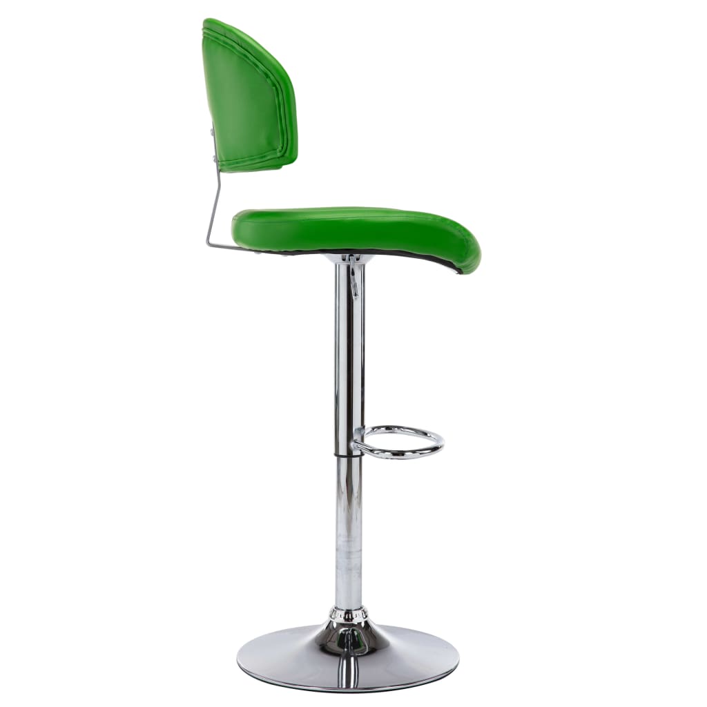 Tabourets de bar lot de 2 vert similicuir - XIOS