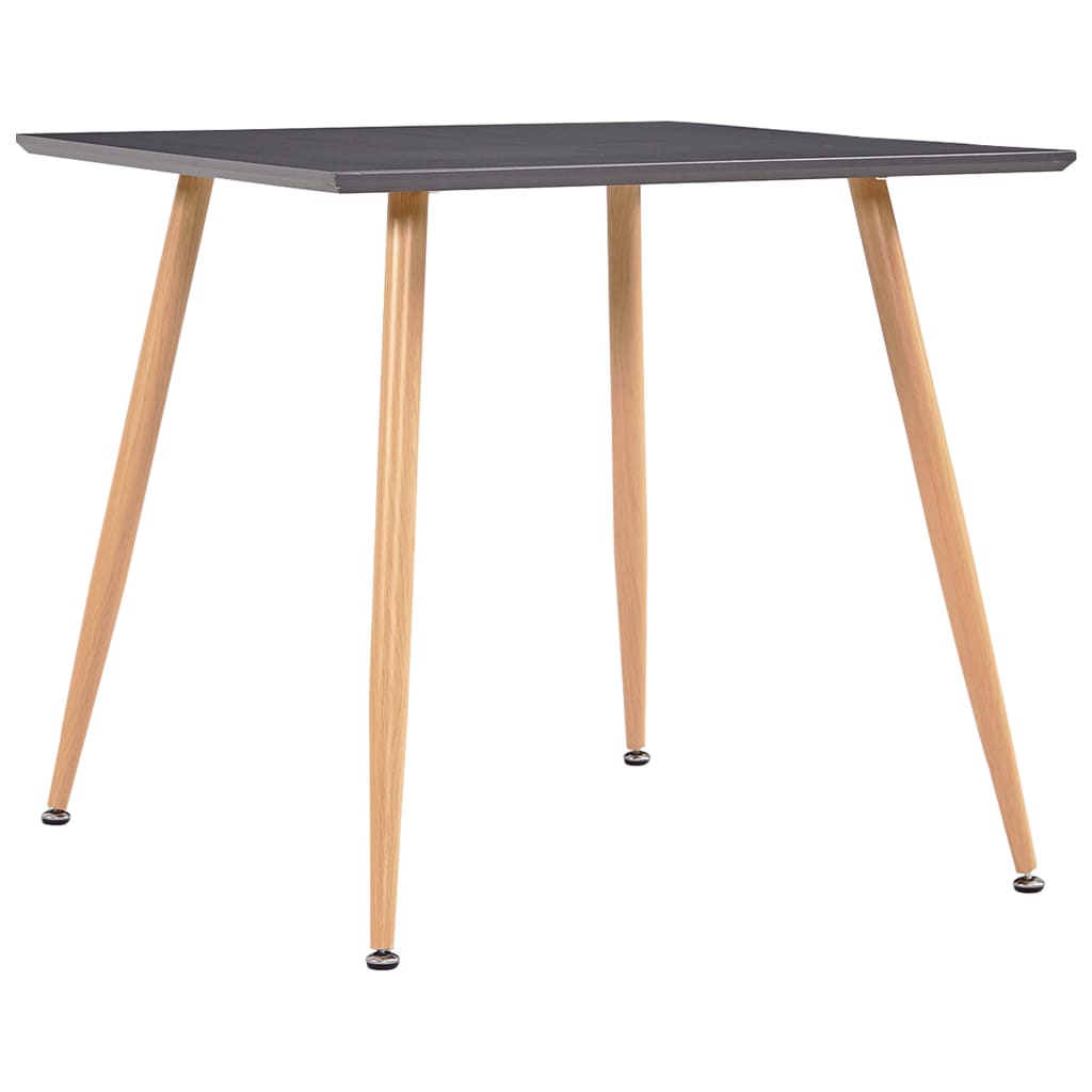 Table de salle à manger Gris et chêne 80,5x80,5x73 cm MDF - XIOS
