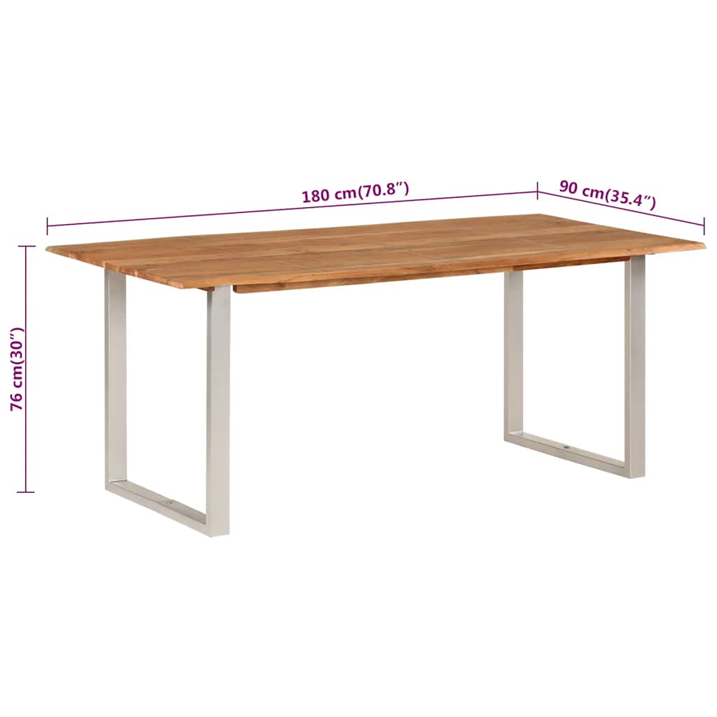 Table de salle à manger 180x90x76 cm Bois d'acacia massif - XIOS