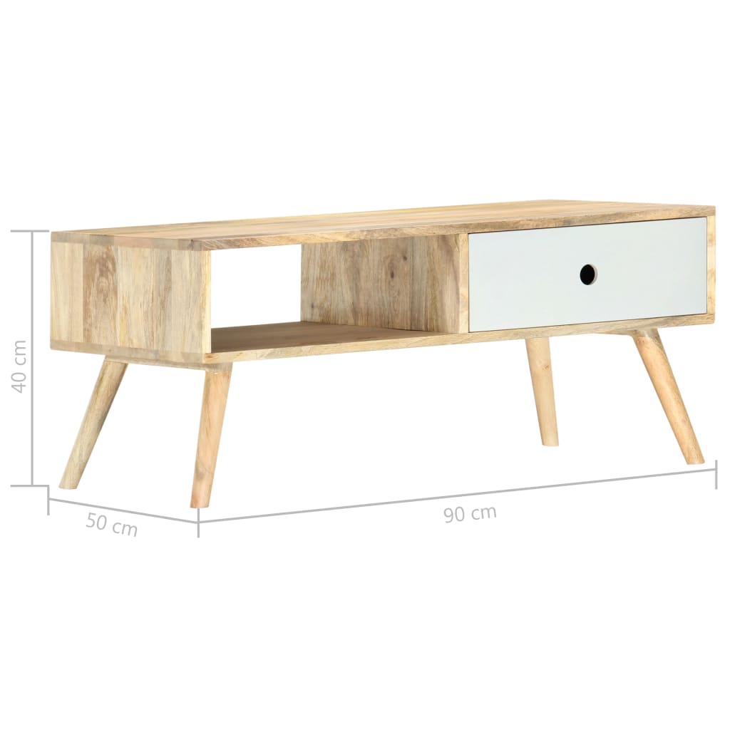 Table basse 90x50x40 cm Bois de manguier massif - XIOS