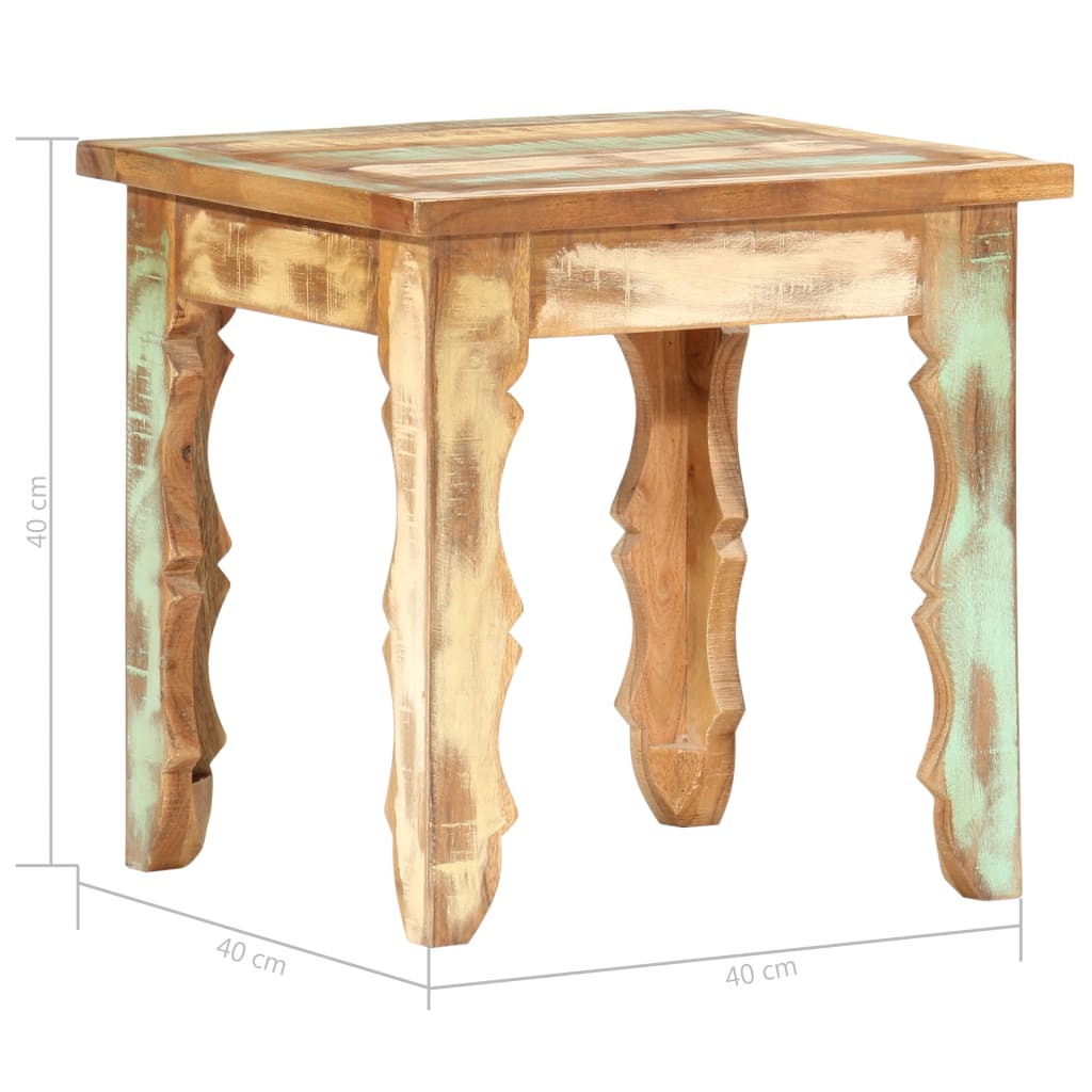 Table basse 40x40x40 cm Bois de récupération solide - XIOS