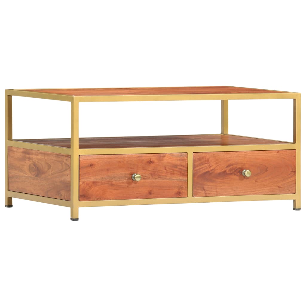 Table basse 90 x 50 x 40 cm Bois d'acacia massif - XIOS