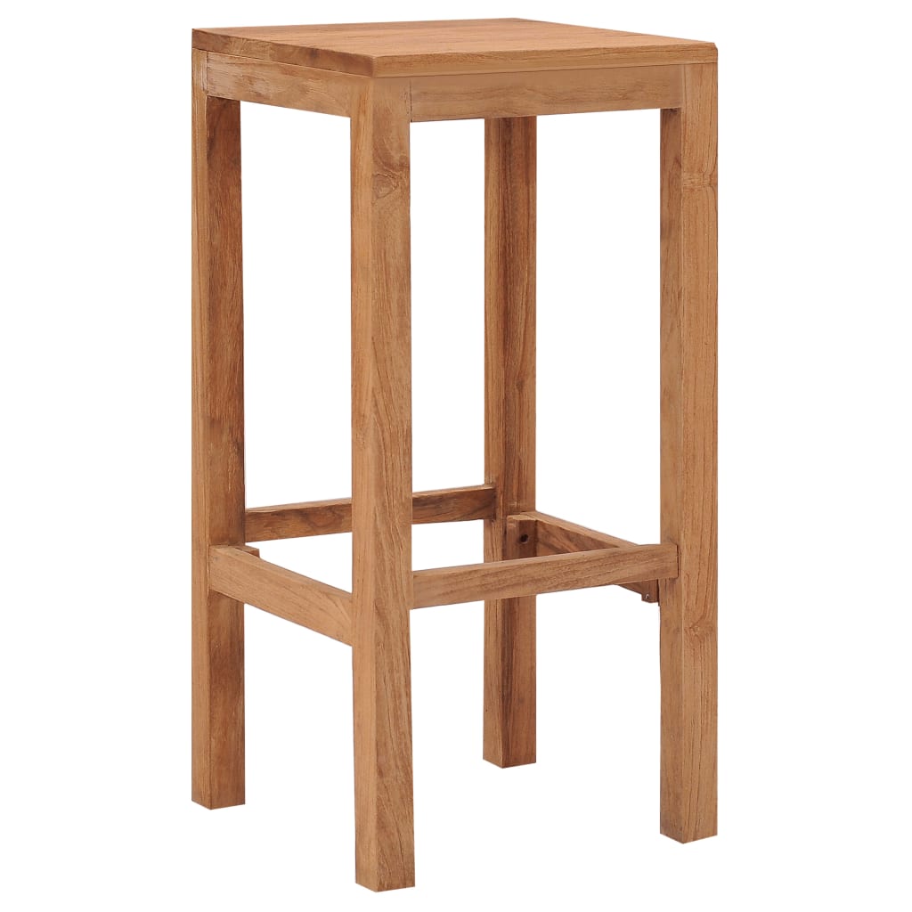 Tabourets de bar lot de 4 bois de teck massif - XIOS