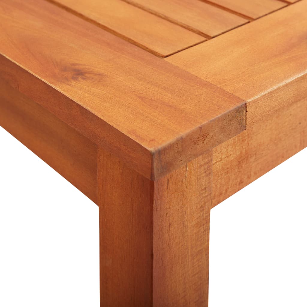 Ensemble à manger d'extérieur 3 pcs et coussins Acacia solide
