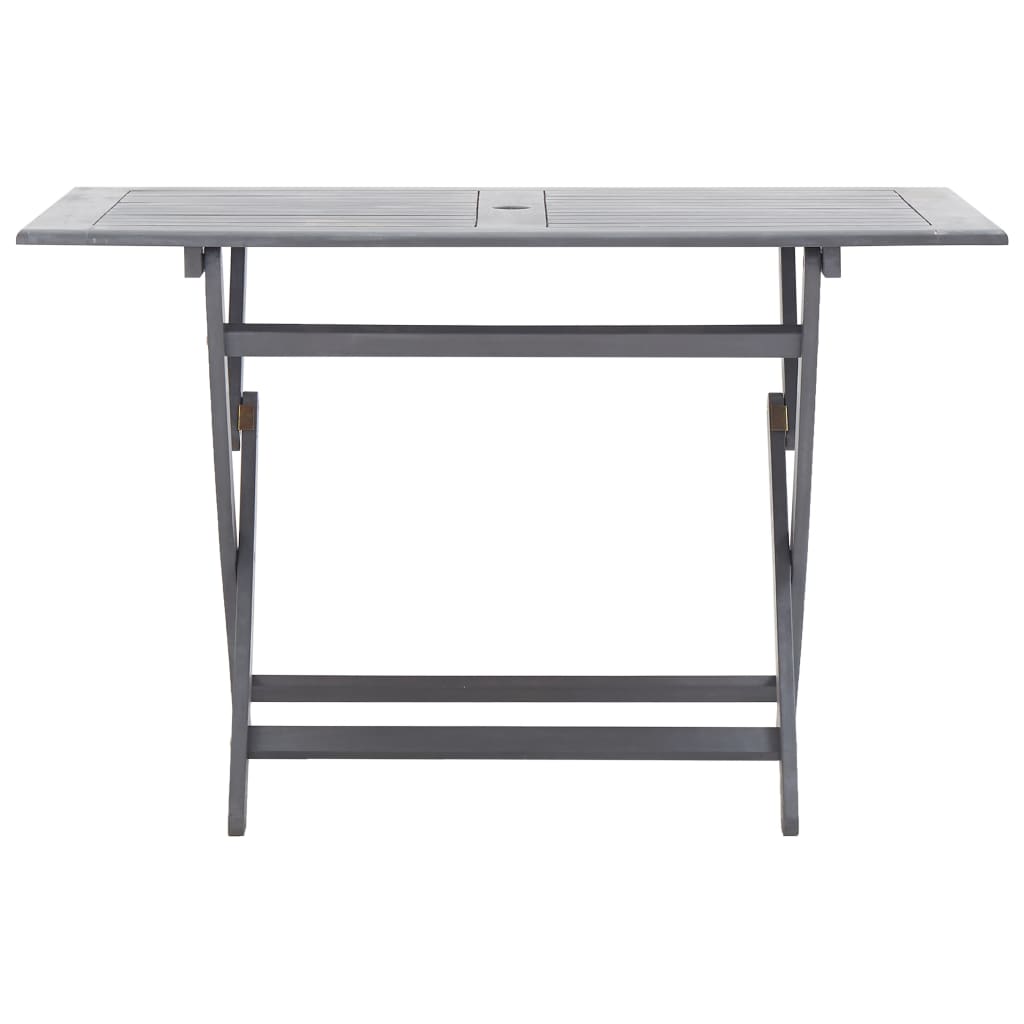 Ensemble à manger de jardin 5 pcs Bois d'acacia massif Gris