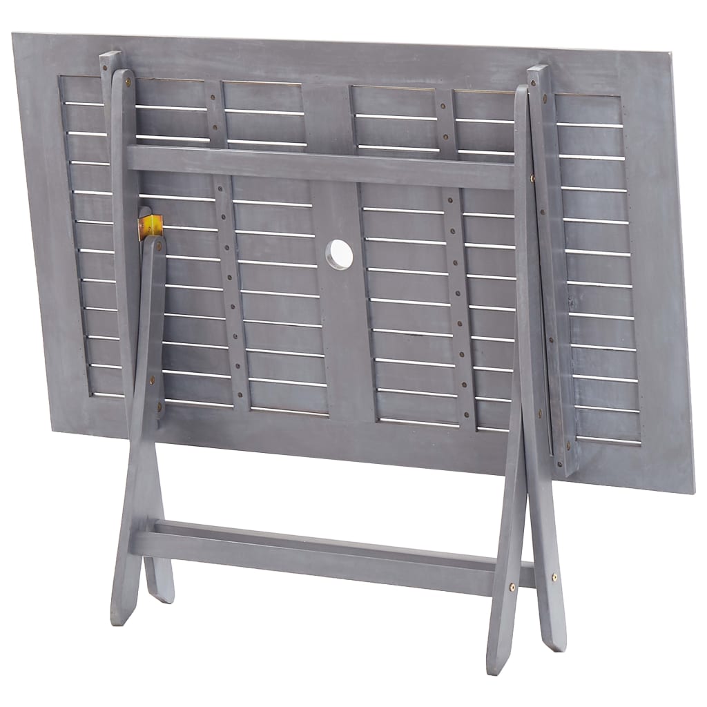Ensemble à manger de jardin 7 pcs Bois d'acacia massif Gris