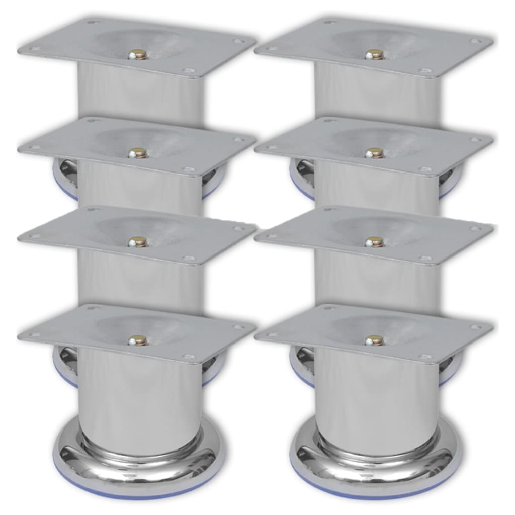 Pieds ronds de canapé 8 pcs Chrome 60 mm - XIOS