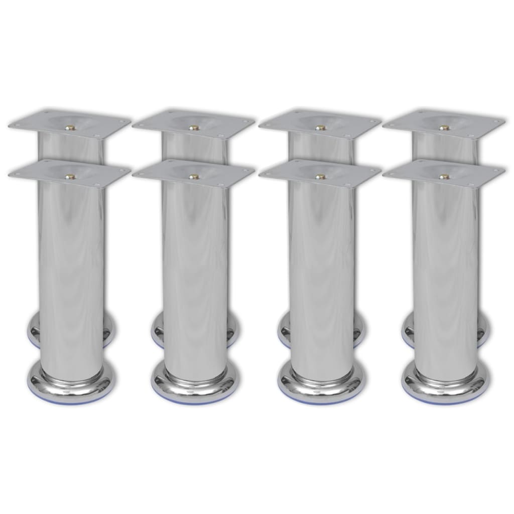 Pieds ronds de canapé 8 pcs Chrome 180 mm - XIOS