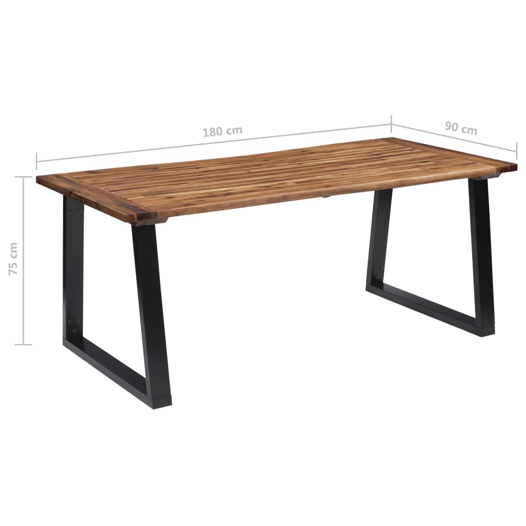 Table à manger Bois d'acacia massif 180x90 cm - XIOS