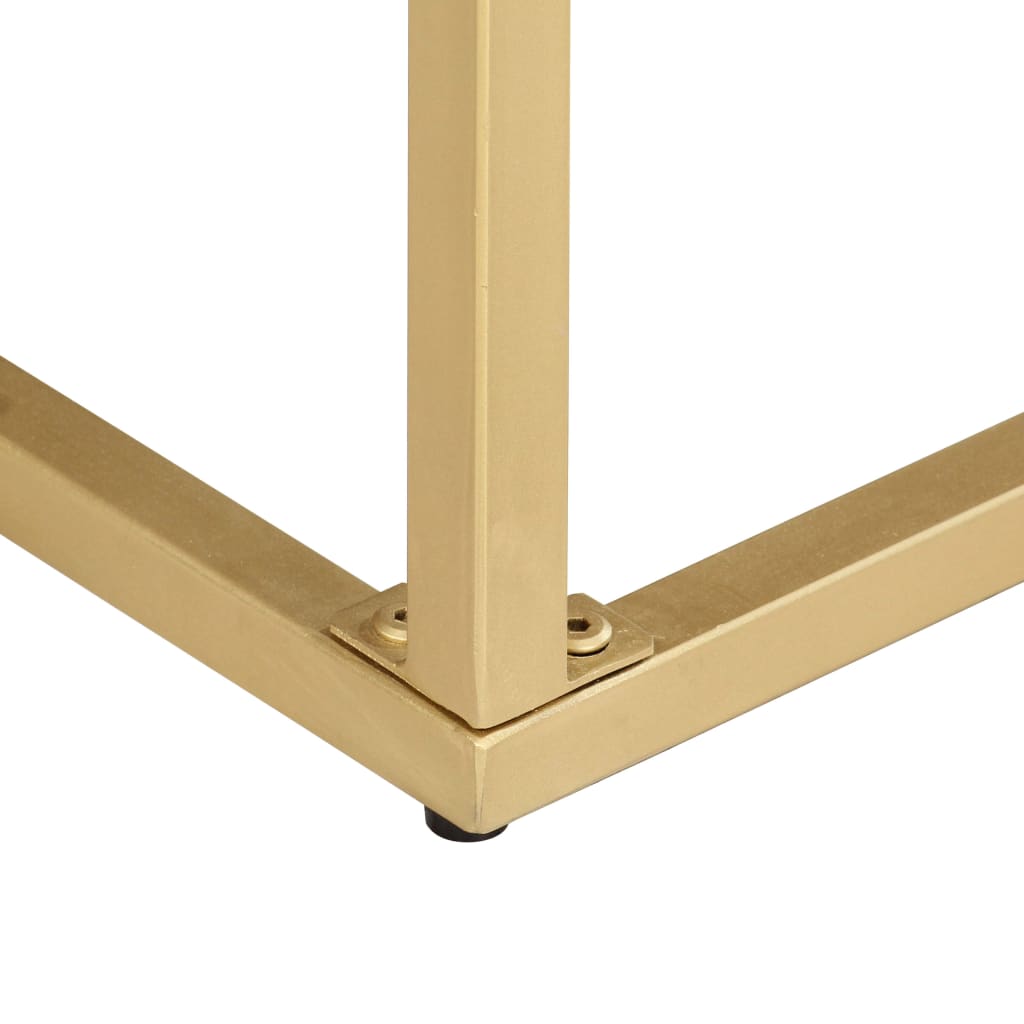 Table console doré 90x30x75 cm bois solide de manguier - XIOS